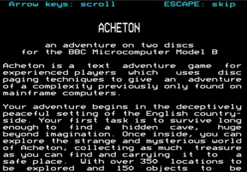 Acheton (1984)(Acornsoft)[h2] screen shot title